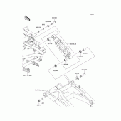 Схема узла: Подвеска/задний амортизатор для Kawasaki ER400 ER-4N