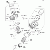 Схема вузла: Циліндр & Поршень для Kawasaki VN1600 VN1600 Classic