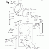Схема вузла: Headlight(s) для Kawasaki EJ650 W650
