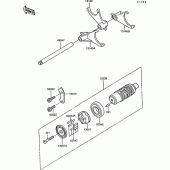 Схема вузла: Gear change drum/shift fork(s) для Kawasaki ZX1000 ZX-10