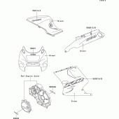 Схема вузла: Decals(green)(zx1100-d5) для Kawasaki ZX1100 ZZ-R1100