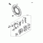 Схема узла: Передний тормоз для Kawasaki EX400 GPZ400S