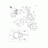 Схема вузла: Right engine cover для Kawasaki EJ650 W650