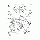 Схема узла: Обтекатель (ZX400-N3) для Kawasaki ZX400 ZZR400