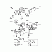 Схема вузла: Панель приладів для Kawasaki ZR400 ZRX