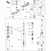 Схема вузла: Передня вилка(bj250c-000112-) для Kawasaki BJ250 Estrella RS