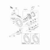 Схема вузла: Ступиця заднього колеса для Kawasaki KLX450 KLX450R