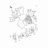 Схема вузла: Кришка двигуна для Kawasaki EX400 Ninja 400R