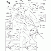 Схема вузла: Cowling(ex500-e3/e4/e4a) для Kawasaki EX500 EX500
