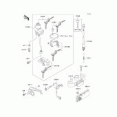 Схема вузла: Замок запалювання для Kawasaki EJ400 W400