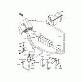 Схема вузла: Fuel Evaporative System(CA) для Kawasaki KL650 KLR650