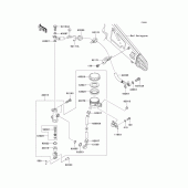 Схема вузла: Задній гальмівний циліндр для Kawasaki ZX1000 Ninja ZX-10R