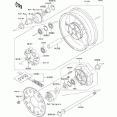 Схема узла: Ступица заднего колеса для Kawasaki ZR1200 ZRX1200