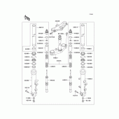 Схема узла: Передняя вилка(j6f) для Kawasaki ZX600 ZZ-R600