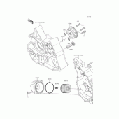 Схема узла: Масляный насос & Масляный фильтр для Kawasaki KL110 KSR PRO