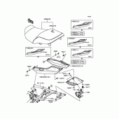 Схема узла: Сиденье для Kawasaki ZR1200 ZRX1200 DAEG
