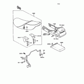 Схема узла: Сиденье для Kawasaki ZX400 Z400FII