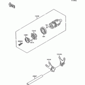 Схема вузла: Gear change drum/shift fork(s) для Kawasaki VN1500 VN-15