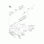 Схема вузла: Задній важіль (маятник) для Kawasaki ZX1100 ZZ-R1100