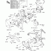 Схема узла: Задние боковые обтекатели & Защита цепи для Kawasaki VN900 VN900 Classic