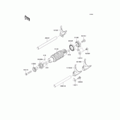 Схема узла: Копирный вал & Вилки для Kawasaki EX400 Ninja 400R ABS