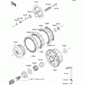 Схема вузла: Зчеплення для Kawasaki ZR750 Z750 ABS