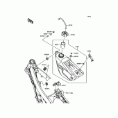 Схема узла: Топливный бак для Kawasaki KX250/ KX252 KX250F