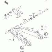 Схема вузла: Задній важіль (Маятник) для Kawasaki ZR550 Zephyr