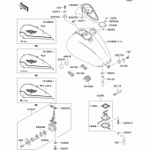 Схема узла: Топливный бак(1/2) для Kawasaki VN1500 VN1500 Classic