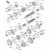 Схема узла: Трансмиссия для Kawasaki ZR800 Z800