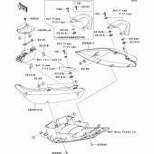 Схема узла: Боковой обтекатель для Kawasaki EX650 Ninja 650 ABS