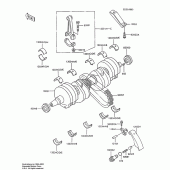 Схема узла: Коленчатый вал для Kawasaki ZX600 Ninja 600R