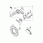 Схема вузла: Заднє гальмо для Kawasaki EX250 Ninja 250