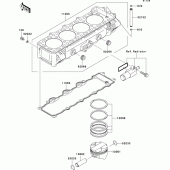 Схема вузла: Циліндр & Поршень для Kawasaki ZX900 Ninja ZX-9R