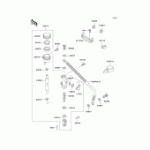 Схема вузла: Задній гальмівний циліндр Kawasaki ZX750 Ninja ZX-7