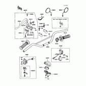 Схема узла: Руль & Пульт управления рулевой для Kawasaki KL250 KLR250