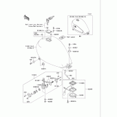 Схема узла: Топливный бак(1/3)(vn750-a15-a18) для Kawasaki VN750 Vulcan 750