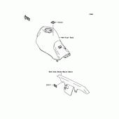 Схема вузла: Інформаційні наклейки для Kawasaki KL250 KL250 Super Sherpa