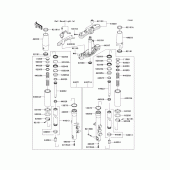 Схема узла: Вилка передней оси для Kawasaki VN1700 Vulcan 1700 Nomad