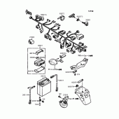 Схема вузла: Електроустаткування для Kawasaki EX400 GPZ400S