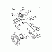 Схема вузла: Заднє гальмо для Kawasaki KLZ1000 Versys 1000 LT