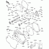 Схема вузла: Engine cover(s)(1/2) для Kawasaki KX125