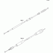 Схема вузла: Троси для Kawasaki KX125