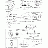 Схема вузла: Decals(black/graystone)(bcf) для Kawasaki VN1700 VN1700 Voyager ABS