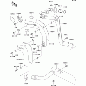 Схема вузла: Вихлопна система для Kawasaki EL250 Eliminator 252