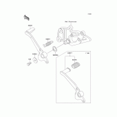 Схема узла: Лапка тормоза для Kawasaki EX500 GPZ500S