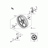 Схема вузла: Переднє колесо для Kawasaki EX300 Ninja 300 ABS