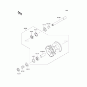 Схема узла: Ступица переднего колеса для Kawasaki KX250/ KX252 KX250F