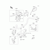 Схема узла: Руль & Пульт управления рулевой для Kawasaki EN500 Vulcan 500 LTD