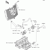 Схема узла: Масляный охладитель для Kawasaki ZX600 Ninja ZX-6R